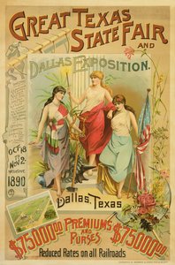 ملصق معرض ولاية تكساس الكبرى ، 1890